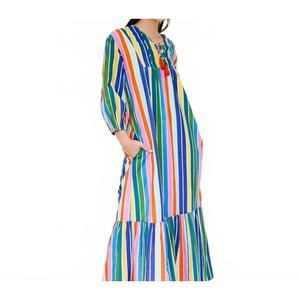 NEW SUNSHINE TIENDA copa dress in rainbow stripe
